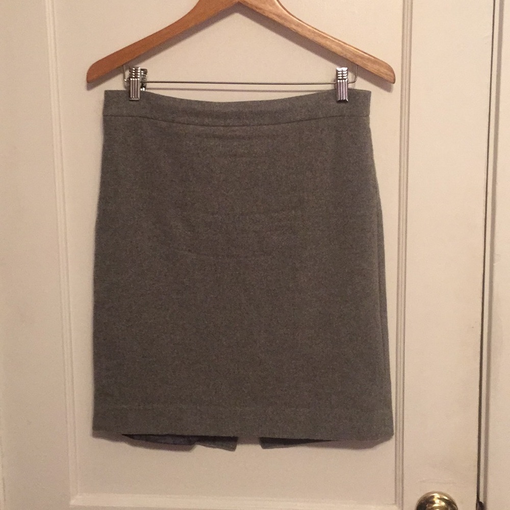 J.Crew Grey Wool Pencil Skirt